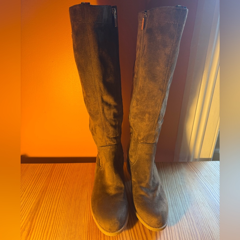 Tommy Hilfiger Brown Faux Suede Boots